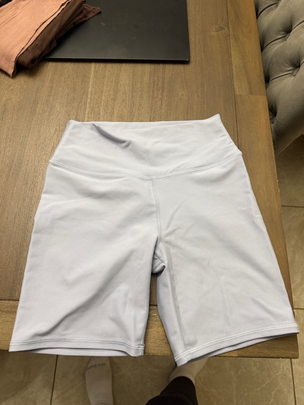 High-Waist Light Lavender Women’s Bike Shorts
